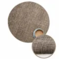 Runde braune PVC Tischset 35cm, wärmeisolierte rutschfeste Platzdeckchen für Küche Esszimmertisch. - Rund, 35x35cm, Dicke 0,1cm / Braun