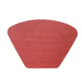 Red fan-shaped woven placemat PVC heat insulation pad dining table bowl mat home hotel - Large Arc Fan 48x33cm / Shiny Red