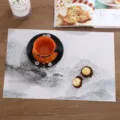 Chinese inkt print PVC placemat waterdicht hittebestendig tafelmat voor thuis keuken - 45x30cm / Serene horizon 6