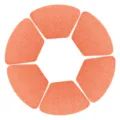 Orange fan-shaped PVC Teslin placemat heat-resistant dining table mat set for home. - Arc Large Fan-Shaped 48*33CM / Orange Yellow Bamboo Texture