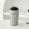 Tasse à café isotherme en acier inoxydable argenté, mug de voyage portable et pratique. - 550ml / 1484 Titane