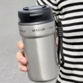 Mug de cafe isotherme en acier inoxydable tasse de voyage portable pour hommes adultes - 550ml / 1485 Argent