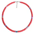 Bunte Tonperlen Choker Halskette Strand Stil 6mm Handgemachte Polymer Heishi Schmuck - 6mm / Korallenrosa
