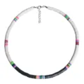 Bunte Heishi Perlen Halskette Strand Stil Polymer Clay Schmuck Kette fur Damen Style - 6mm / Schwarz Weiß