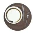 Tovaglietta rotonda in PVC, tappetino termoisolante per tavolo, decorazione domestica. - 1 Pezzo / Caffè