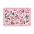 Amerikaanse stijl bloemenprint PU leer placemat waterdicht oliebestendig eettafel mat thuis - Rechthoekige Bloemenstijl 1
