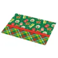 Kerst PVC placemat isolatie mat rood groen ruit vakantie eettafel decoratie - Kerststijl 18