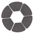 Sector Teslin Placemat PVC Round Table Mat Heat Insulation Coffee Table Mat Dark Grey - Arc Large Fan-Shaped 48*33CM / Dark Gray Vertical Pattern