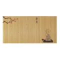 Tappetino da tè in bambù Zen cinese Runner da tavolo stampato resistente al calore - Cuore della meditazione zen / Colore chiaro 60x30 cm ≈ 160 g