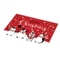 Kerst PVC placemat, feestelijke rode pinguin tafelmat voor eetkamer feest decoratie. - Kerststijl 23
