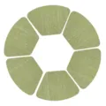 Green sector placemat set, PVC woven round table mat, heat-resistant kitchen dining decor. - Arc Large Fan-Shaped 48*33CM / Green Bamboo Texture