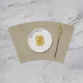 Waaier vormige PVC geweven placemat voor ronde tafels, hittebestendige tafelmat voor de eettafel. - 43*29 cm / Khaki 4*4
