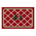 Kerst placemat PVC tafelmat isolatiekussen vakantie eettafel decoratie rood geruit - Kerstmis 70