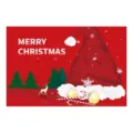 Kerst PVC placemat geïsoleerde tafelmat feestelijke eetkamer decoratie keuken - Kerstmis 76