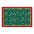 Kerst placemat PVC warmte-isolerende mat feestelijk rood groen vakantie eetkamerdecoratie - Kerstmis 83