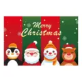 Kerst placemat PVC tafelmat vakantie eetdecoratie met schattig cartoon karakter ontwerp - Kerstmis 75