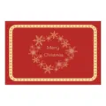 Kerst PVC placemat rood goud sneeuwvlok tafelmat feestelijke tafeldecoratie - Kerstmis 79