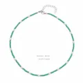 Korean Ins Style Colorful Crystal Bead Beaded Necklace Women Versatile Handmade Pearl Choker - N2443-Y01