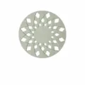 Silicone heat insulation mat, round hollow placemat, anti-scald kitchen dining table pad. - Single Piece / Orostachys Green