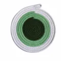 Runde Baumwollseil Tischset Hitzebeständige dicke Matte gewebter Topfuntersetzer 24cm - Grün 24cm Gewebt Farbblock Tischset (Mit Haken)