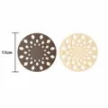 Ronde Siliconen Panonderzetter Hittebestendige Mat 17cm Chocolade en Crème Kleur Variant - 2-in-1 Set / Crème Abrikoos + Chocoladekleur