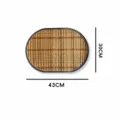 Ovale gewebte Bambus Tischset, hitzebeständige Tischmatte für Küche Esstisch Dekor 43x30cm - Gewebte Bambus-Platzmatte (Oval) / 43*30cm / Originalfarbe