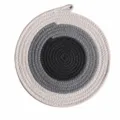Farbblockierter Baumwollseil-Tischset, verdickte Isolier-Tischmatte, gewebte Matte 30cm. - Grau 30cm Gewebt Farbblock Tischset (Mit Haken)