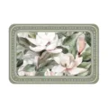 Amerikaanse waterdichte PU lederen placemat met aquarel magnolia bloemenprint voor op tafel. - Rechthoekige Bloemenstijl 8