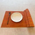 Bunte seilgeflochtene Teematte kreative Tischmatte rutschfeste wärmeisolierende Matte - 44*30cm / Orangerot Geflecht Buntes Seil (Keine Kante)