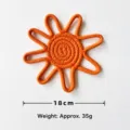 Sunflower cotton rope trivet heat insulation mat handmade aesthetic table coaster 18cm - 18cm approx 35g/Piece / Orange