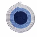 Blaues, verlaufendes Baumwollseil-Platzset, hitzebeständige Tischmatte, dicke Matte. - Blau 30cm Gewebt Farbblock Tischset (Mit Haken)