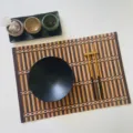 Neues chinesisches Teematten-Bambus-gewebtes kreatives Tischset rutschfestes Teetablar - Regulär / Dunkelkaffee (Zweiseitige Kante)