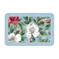 Blauwe bloemenprint PU lederen placemat, elegante rechthoekige tafirmat voor huis eetkamer inrichting. - Rechthoekige Bloemenstijl 11