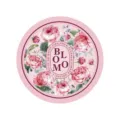 Amerikaans vintage bloemen PU leer ronde placemat, waterdicht en oliebestendig eettafelkussen. - Ronde Bloemenstijl 1