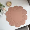 Roze Monstera Blad Lederen Tafelmat Waterdichte Warmte-Isolatie Eettafel Mat - Monstera Roze