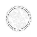 Ronde PU leren placemat met bloemenprint en Engelse rand, waterdichte tafelmat voor thuis. - Ronde Bloemenstijl 6