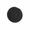 Schwarzer runder gewebter Baumwollseil-Untersetzer, 11 cm, hitzebeständige Matte SKU - Grau 11cm Gewebt Untersetzer (Ohne Haken)