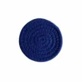 Dunkelblaue geflochtene Baumwollseil Untersetzer 11cm runde Hitzeschutzmatte für den Tisch. - Blau 11cm Gewebt Untersetzer (Ohne Haken)
