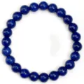 Natural lapis lazuli gemstone beaded stretch bracelet main view round 8mm healing crystal - 8mm / Lapis Lazuli