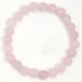 Natural pink crystal beaded stretch bracelet 8mm gemstone fashion jewelry variant item. - 8mm / Rose Quartz