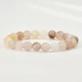 Natural stone beaded elastic bracelet, colorful crystal 8mm beads jewelry accessory. - 8mm / Violet