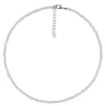 Collana girocollo con perline bianche da donna catenina corta minimalista elegante colore - Collana Semplice in Perline (N2308-03) / Bianco
