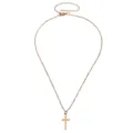Collana con ciondolo a croce dorata da donna, elegante accessorio di gioielleria variante. - Stile Ciondolo Croce Dorata (N2316)