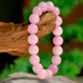 Rosa Kunzit Perlen Armband Elastischer Edelstein Schmuck Damen Tägliche Mode Geschenk - 10mm