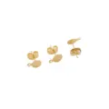14k vergulde koperen platte oorknopjes met oogje voor handgemaakte diy sieraden onderdelen. - Met Oogje Oorsteker (6x12mm) / 2 Stuks/Pak