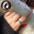 Vintage Thai silver star ring, open adjustable geometric silver band for women daily wear. - Adjustable Open / Multi-Star Embossed Style (R1358B)