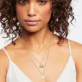 Gold multi-layer necklace with key and pendant charm for women stylish clavicle chain - Three Layer Metal Key Tag Pendant Necklace (N2097)