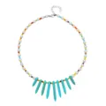 Collana choker con perline e ciondolo turchese in stile bohémien con perle colorate. - Collana Bohémien di Perline Turchesi (N2481) / Colorato
