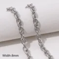 Stainless steel twisted chain 8mm width DIY bracelet necklace jewelry accessory spare part variant - Style #26