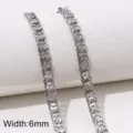 Stainless steel flat cross heart O-shaped chain DIY handmade necklace bracelet jewelry accessory. - Style #34